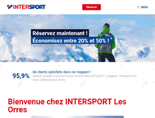 Tablet Screenshot of intersport-lesorres.com